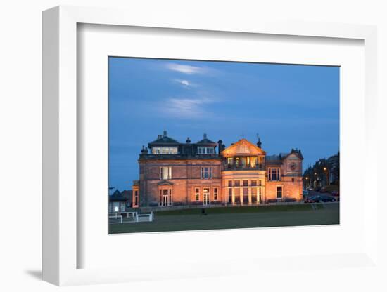 Moonrise over the Royal and Ancient Golf Club, St. Andrews, Fife, Scotland, United Kingdom, Europe-Mark Sunderland-Framed Photographic Print