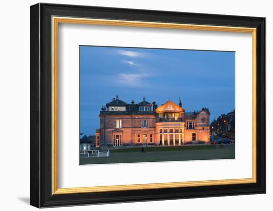 Moonrise over the Royal and Ancient Golf Club, St. Andrews, Fife, Scotland, United Kingdom, Europe-Mark Sunderland-Framed Photographic Print