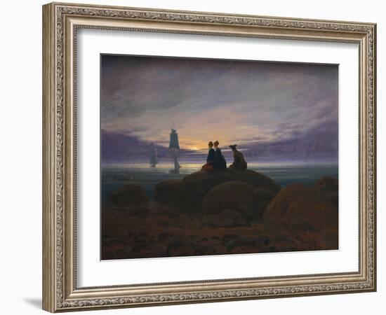 Moonrise over the Sea, 1822-Caspar David Friedrich-Framed Giclee Print