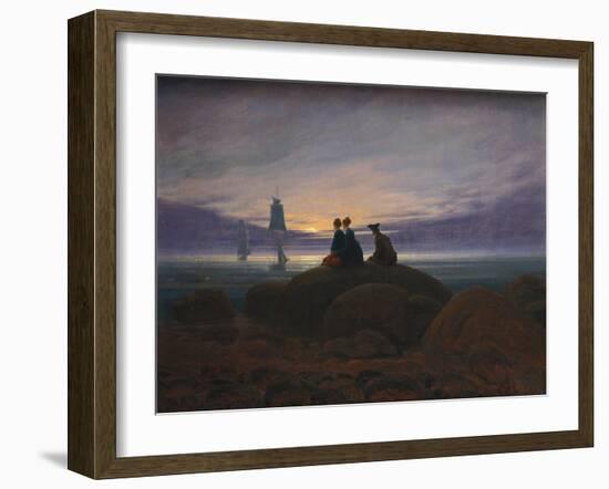 Moonrise over the Sea, 1822-Caspar David Friedrich-Framed Giclee Print