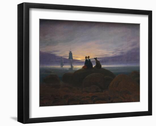 Moonrise over the Sea, 1822-Caspar David Friedrich-Framed Giclee Print