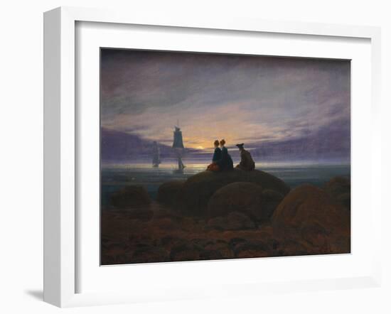 Moonrise over the Sea, 1822-Caspar David Friedrich-Framed Giclee Print