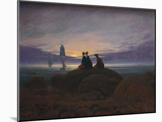 Moonrise over the Sea, 1822-Caspar David Friedrich-Mounted Giclee Print