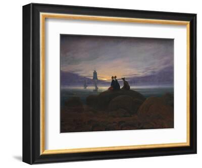 MOONRISE OVER THE SEA 1822 ROMANTIC PAINTING BY CASPAR DAVID FRIEDRICH REPRO MOONRISE OVER THE SEA 1822 ROMANTIC PAINTING BY CASPAR DAVID FRIEDRICH REPRO