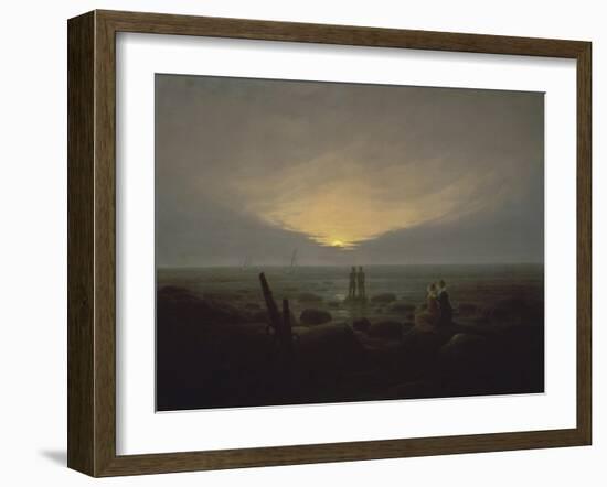 Moonrise over the Sea, c.1821-Caspar David Friedrich-Framed Giclee Print