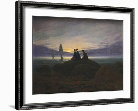 Moonrise over the Sea-Caspar David Friedrich-Framed Photographic Print