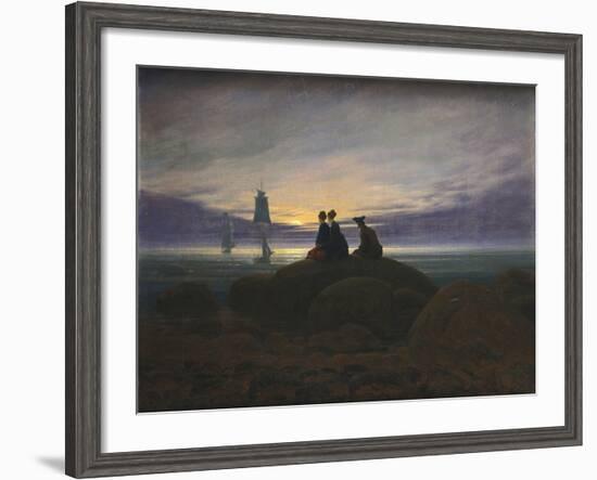 Moonrise over the Sea-Caspar David Friedrich-Framed Photographic Print