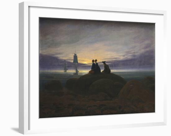 Moonrise over the Sea-Caspar David Friedrich-Framed Photographic Print