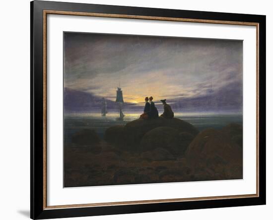 Moonrise over the Sea-Caspar David Friedrich-Framed Photographic Print