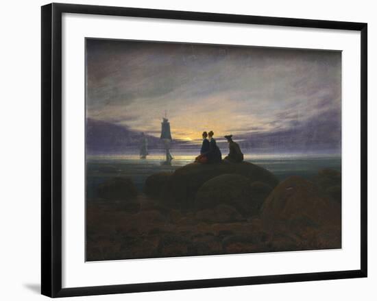 Moonrise over the Sea-Caspar David Friedrich-Framed Photographic Print