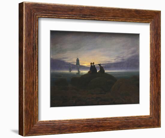 Moonrise over the Sea-Caspar David Friedrich-Framed Photographic Print