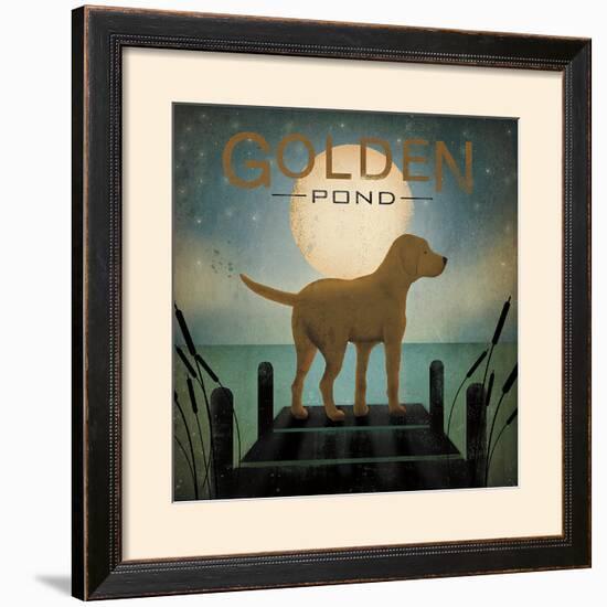 Moonrise Yellow Dog - Golden Pond-Ryan Fowler-Framed Art Print