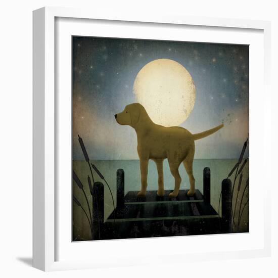 Moonrise Yellow Dog-Ryan Fowler-Framed Art Print