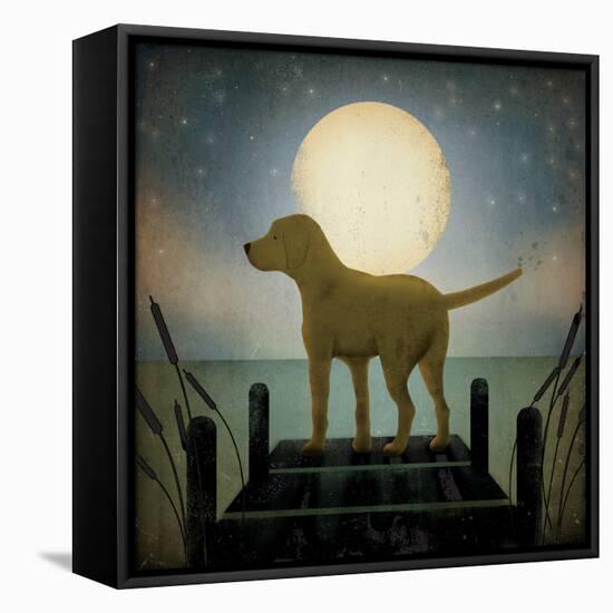 Moonrise Yellow Dog-Ryan Fowler-Framed Stretched Canvas