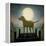 Moonrise Yellow Dog-Ryan Fowler-Framed Stretched Canvas