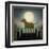 Moonrise Yellow Dog-Ryan Fowler-Framed Art Print