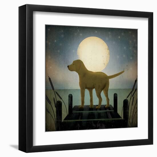 Moonrise Yellow Dog-Ryan Fowler-Framed Art Print