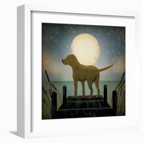 Moonrise Yellow Dog-Ryan Fowler-Framed Art Print