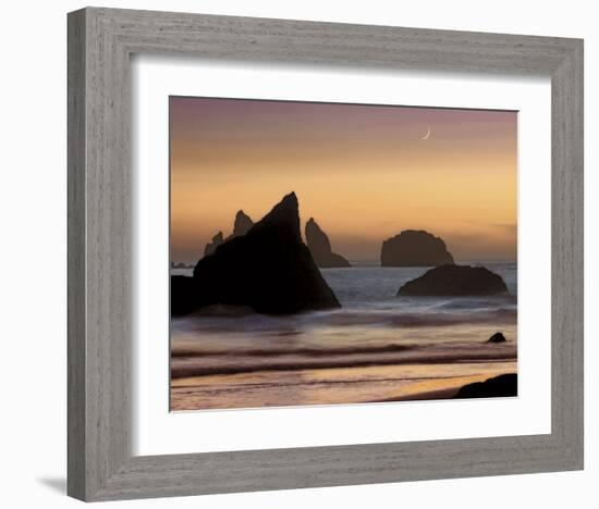 Moonset-Mike Jones-Framed Art Print