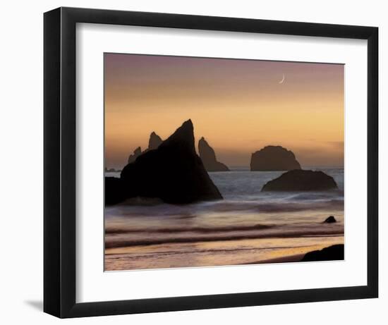 Moonset-Mike Jones-Framed Art Print