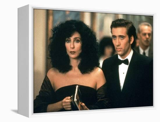 Moonstruck, Cher, Nicolas Cage, 1987-null-Framed Stretched Canvas