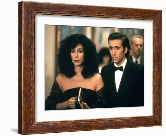 Moonstruck, Cher, Nicolas Cage, 1987-null-Framed Photo