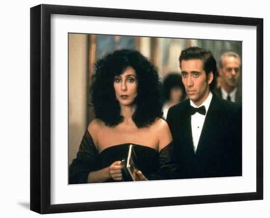 Moonstruck, Cher, Nicolas Cage, 1987-null-Framed Photo