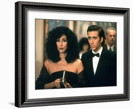 Moonstruck, Cher, Nicolas Cage, 1987-null-Framed Photo