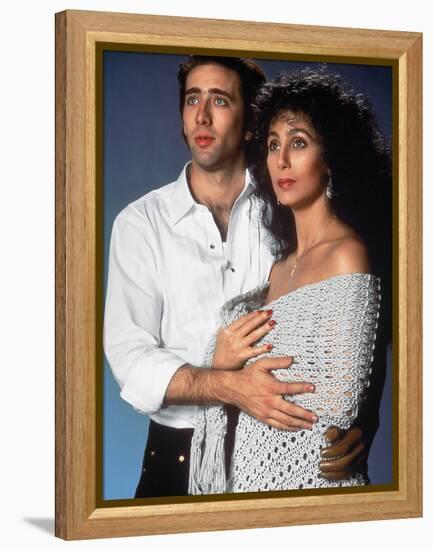 Moonstruck, Nicolas Cage, Cher, 1987-null-Framed Stretched Canvas