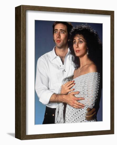 Moonstruck, Nicolas Cage, Cher, 1987-null-Framed Photo