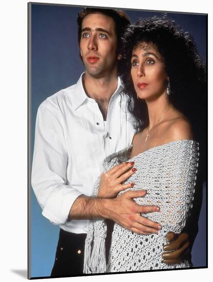 Moonstruck, Nicolas Cage, Cher, 1987-null-Mounted Photo