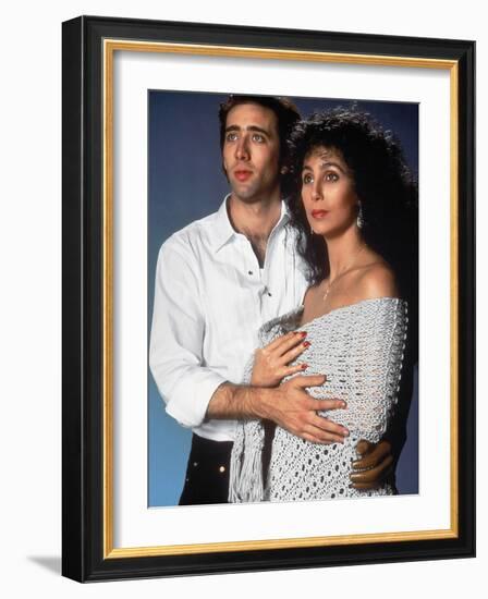 Moonstruck, Nicolas Cage, Cher, 1987-null-Framed Photo