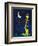 Moony Light!-Blue Fish-Framed Art Print