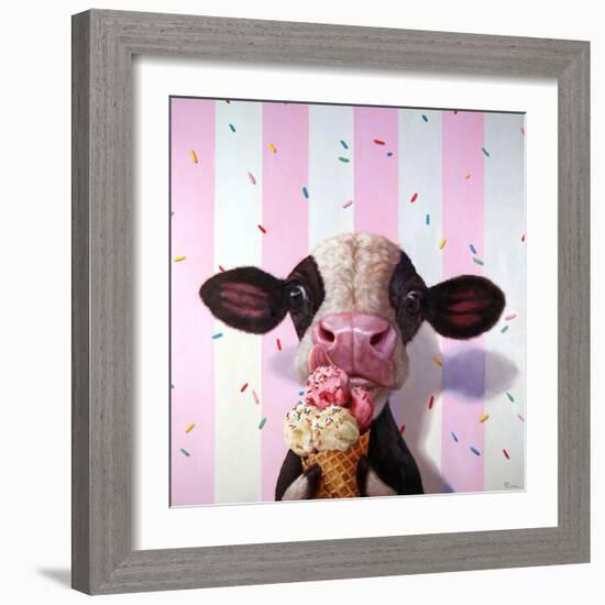 Mooo-Licious-Lucia Heffernan-Framed Art Print