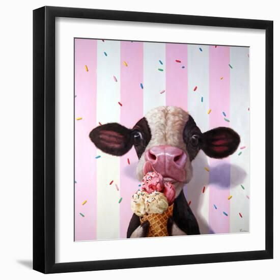 Mooo-Licious-Lucia Heffernan-Framed Art Print