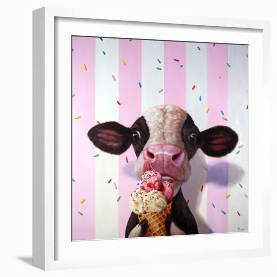 Mooo-Licious-Lucia Heffernan-Framed Art Print