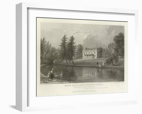 Moor Hall, Near Harlow, Essex, the Seat of Thomas Perry, Esquire-William Henry Bartlett-Framed Giclee Print