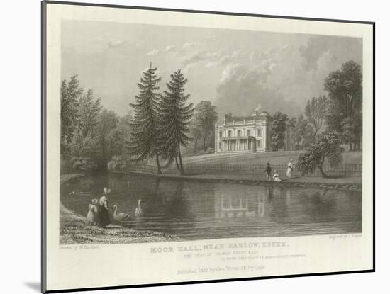 Moor Hall, Near Harlow, Essex, the Seat of Thomas Perry, Esquire-William Henry Bartlett-Mounted Giclee Print