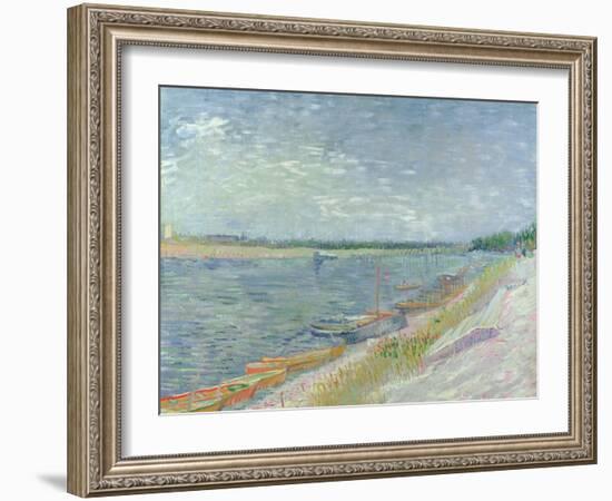 Moored Boats, 1887-Vincent van Gogh-Framed Giclee Print