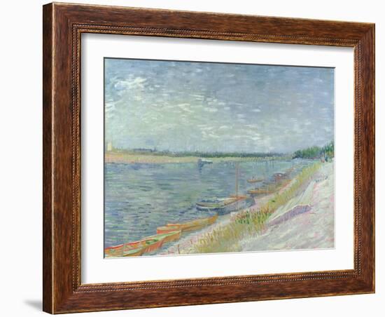 Moored Boats, 1887-Vincent van Gogh-Framed Giclee Print