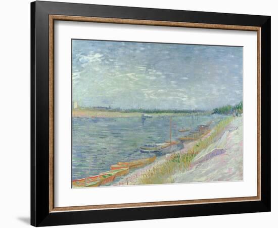 Moored Boats, 1887-Vincent van Gogh-Framed Giclee Print