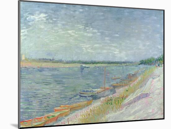 Moored Boats, 1887-Vincent van Gogh-Mounted Giclee Print