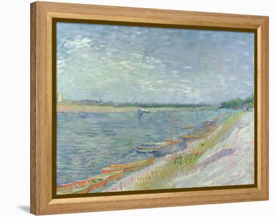 Moored Boats, 1887-Vincent van Gogh-Framed Premier Image Canvas