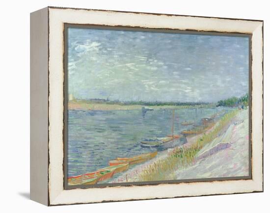 Moored Boats, 1887-Vincent van Gogh-Framed Premier Image Canvas