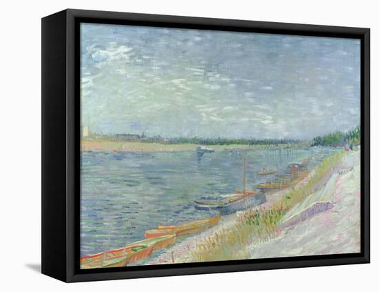 Moored Boats, 1887-Vincent van Gogh-Framed Premier Image Canvas