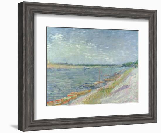 Moored Boats, 1887-Vincent van Gogh-Framed Giclee Print
