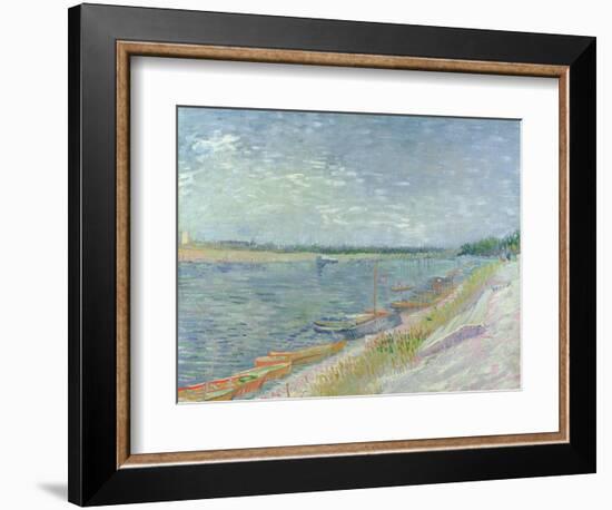 Moored Boats, 1887-Vincent van Gogh-Framed Giclee Print