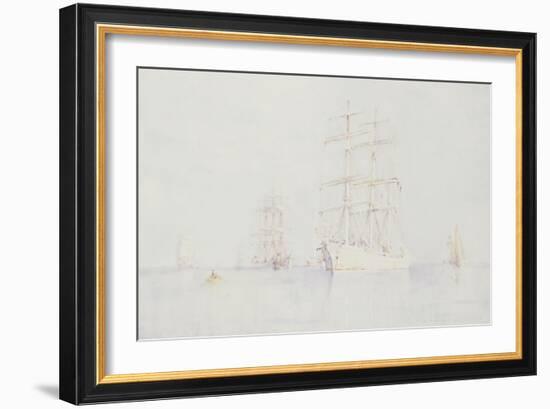 Moored Clippers, 1914-Henry Scott Tuke-Framed Giclee Print