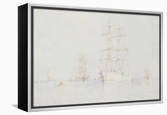 Moored Clippers, 1914-Henry Scott Tuke-Framed Premier Image Canvas