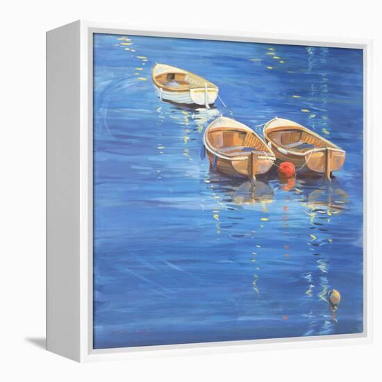 Moored Dinghies, 1998-Jennifer Wright-Framed Premier Image Canvas